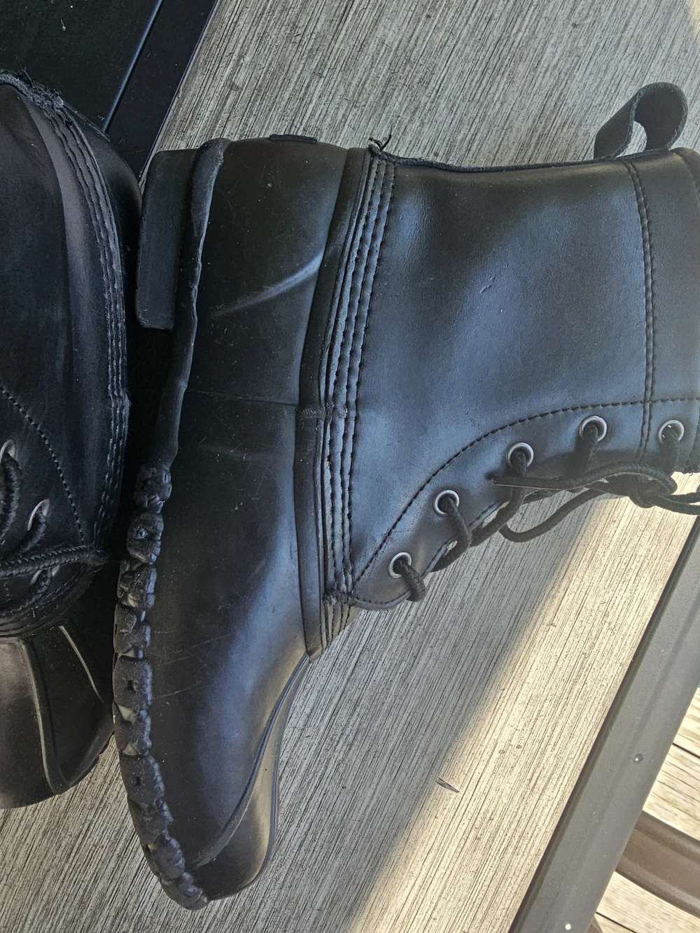 Polo Ralph Lauren Boys Ewan Duck Boots Triple Black Youth Size 4 Play Condition